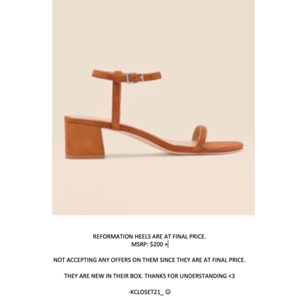 REFORMATION Mallory Sandal Camel